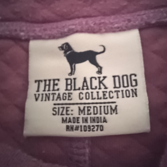 The Black Dog of Martha's Vineyard Purple Cowl Neck Quilted Fleece Pullover M - Picture 5 of 11
